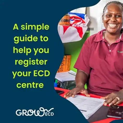 Nonto smiling on a poster recognising her passion for Grow ECD. Project Hope, KZN