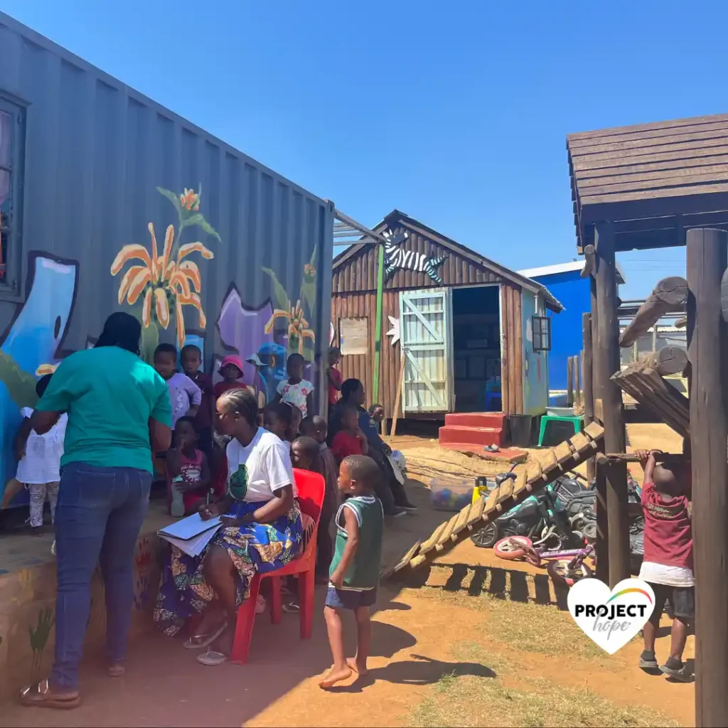 A playground, preschool, and food supply building: ECD infrastructure. Project Hope seeks CSI partnership.